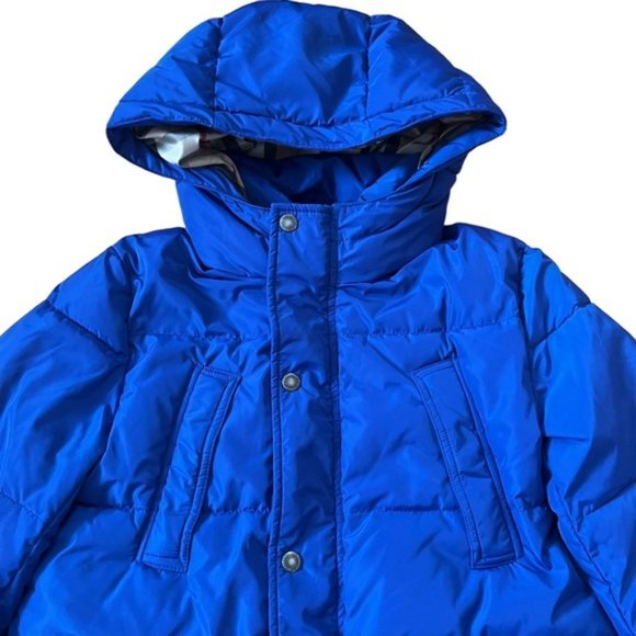 Blue Burberry Children Puffer Jacket Size 12 - Picture 4 of 12